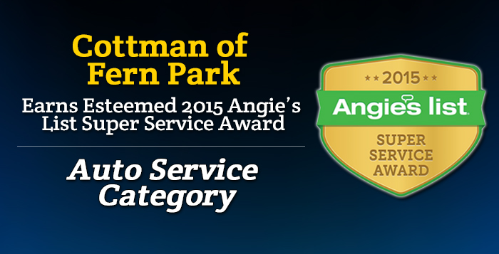 Cottman of Fern Park FL - 2015 Angie's List Super Service Award