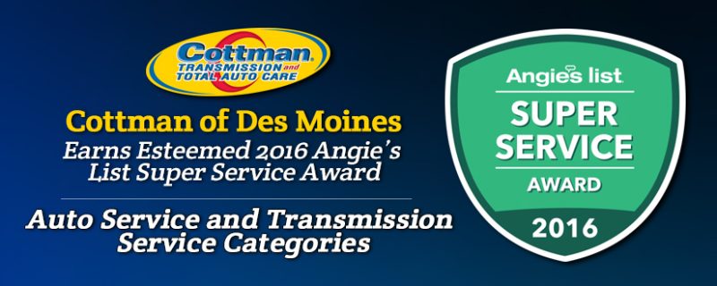 Cottman of Des Moines Receives 2016 Angie’s List Super Service Award ...