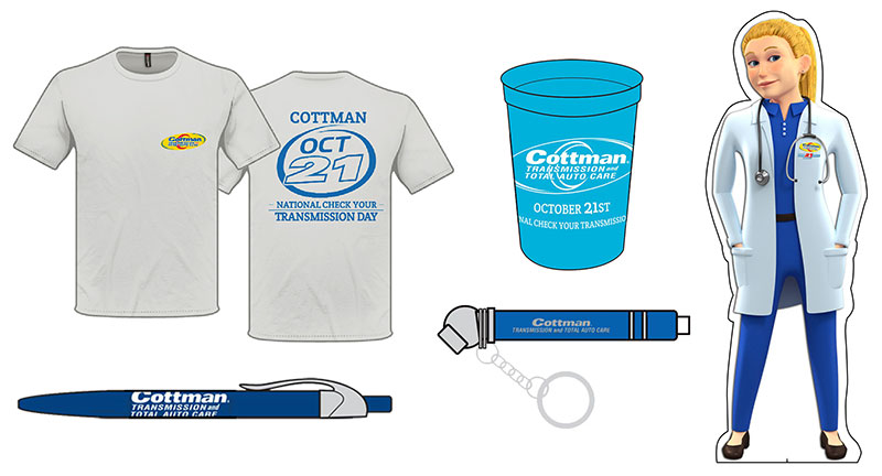 Cottman National Transmission Day Promotional Items